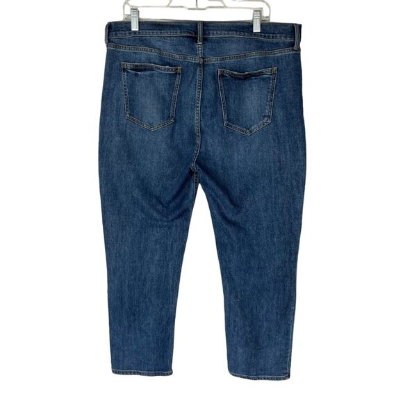 Old Navy Cropped Jeans Womens 16 Perfect Straight Mid Rise - Picture 2 of 10